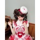 Twin Bears Take A Bite Of Cake White&Red JSK and Salopette(2nd Pre-Order/Full Payment Without Shipping)